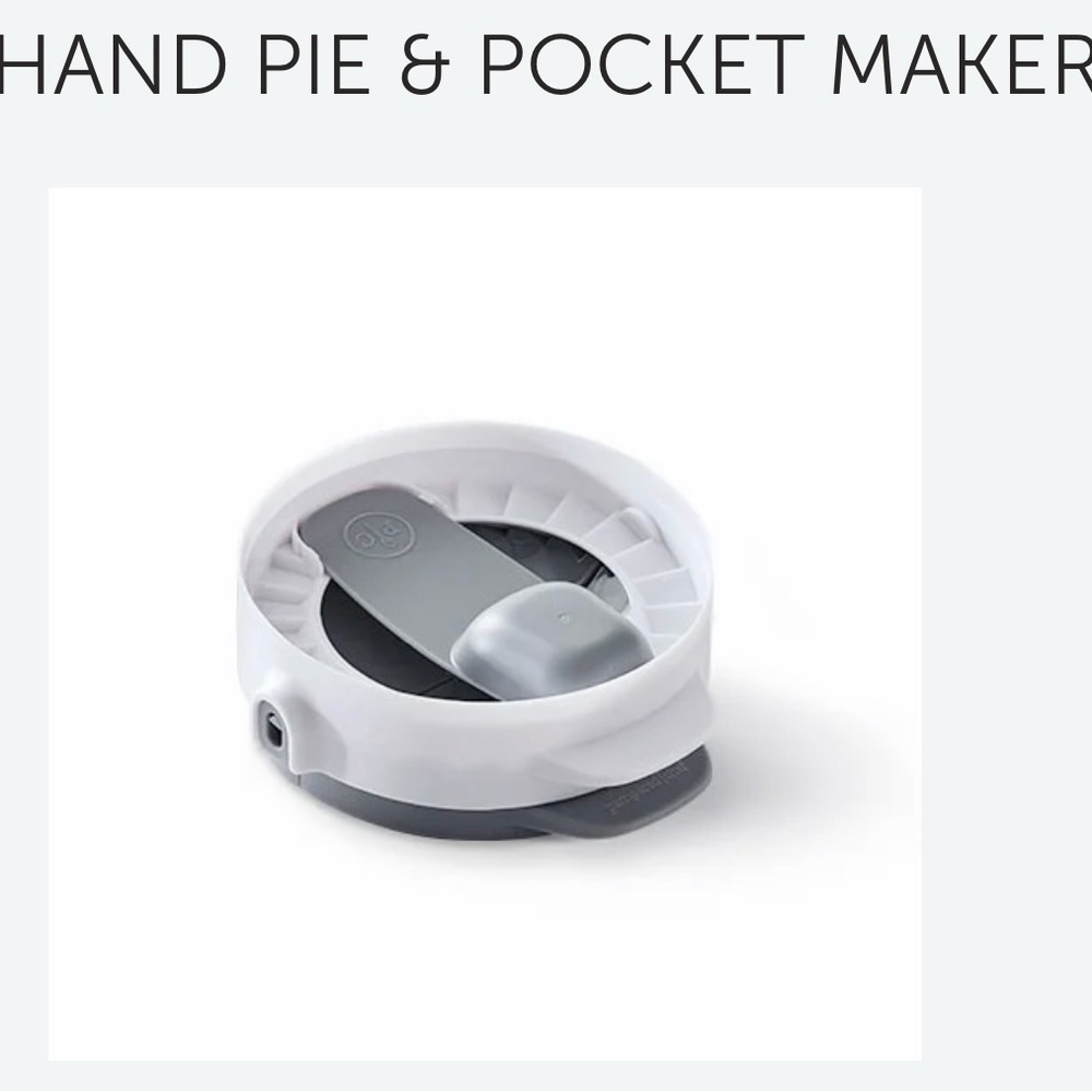 Pampered Chef White and Gray Hand Pie & Pocket Maker NWT